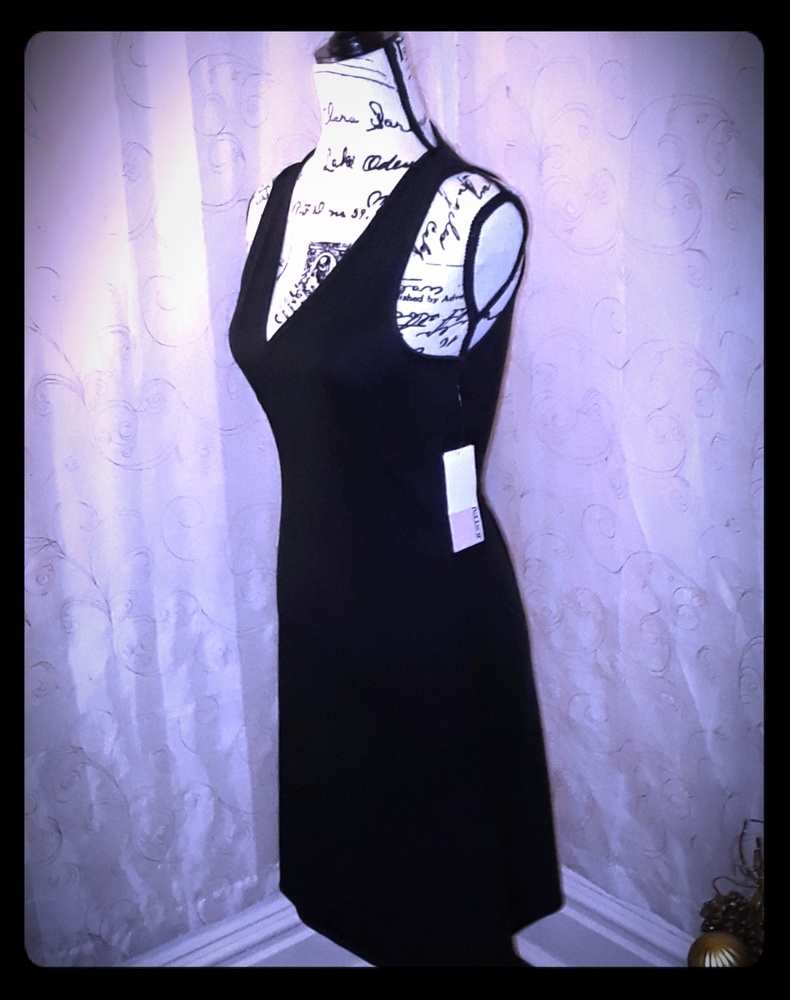 NWT Just Fab Black Wrap Dress